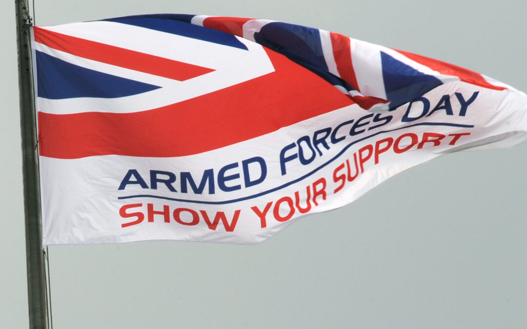 Armed forces day flag flying